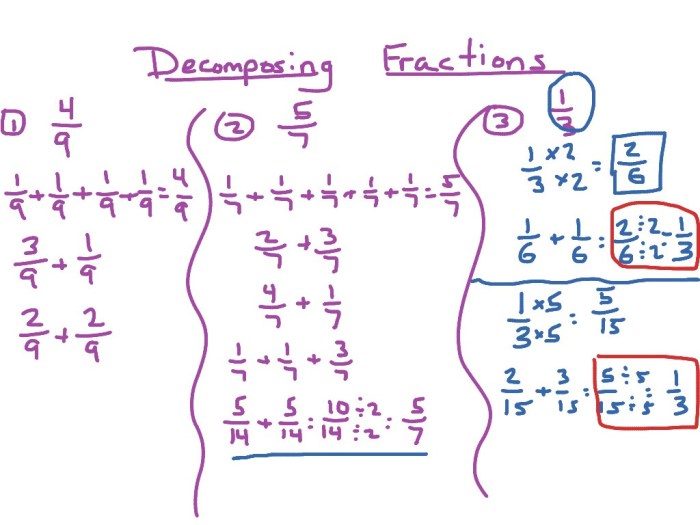 Decompose 5/6 into 3 fractions