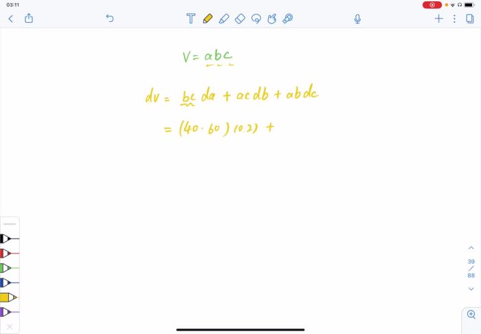 The dimensions of a closed rectangular box are measured as